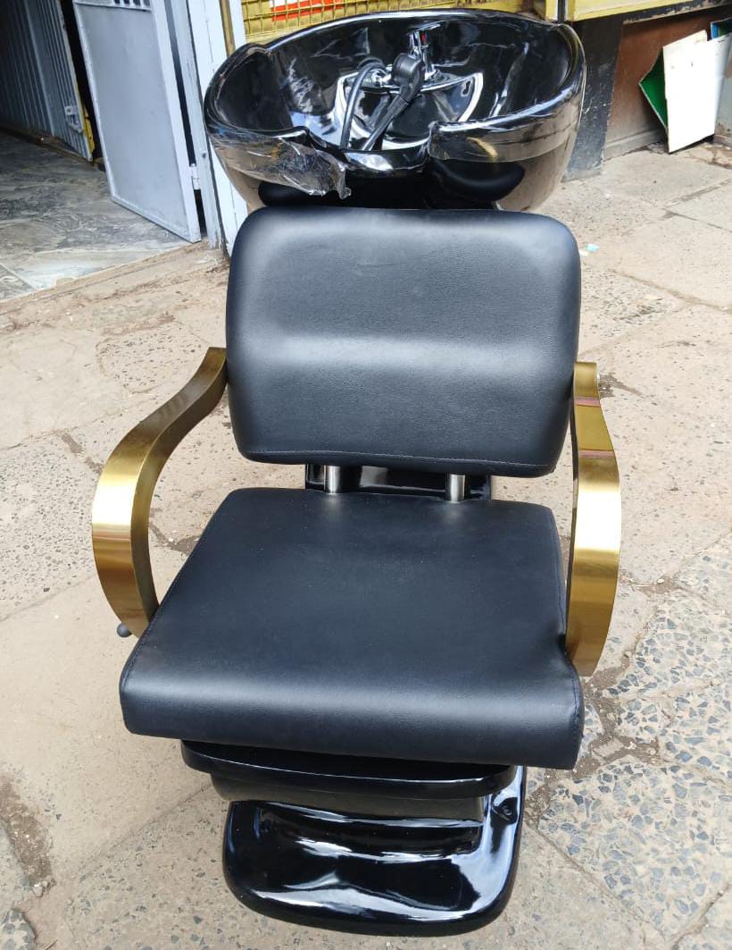 Isaac Gold Shampoo Unit Sink – Durable & Stylish Salon Shampoo Basin.