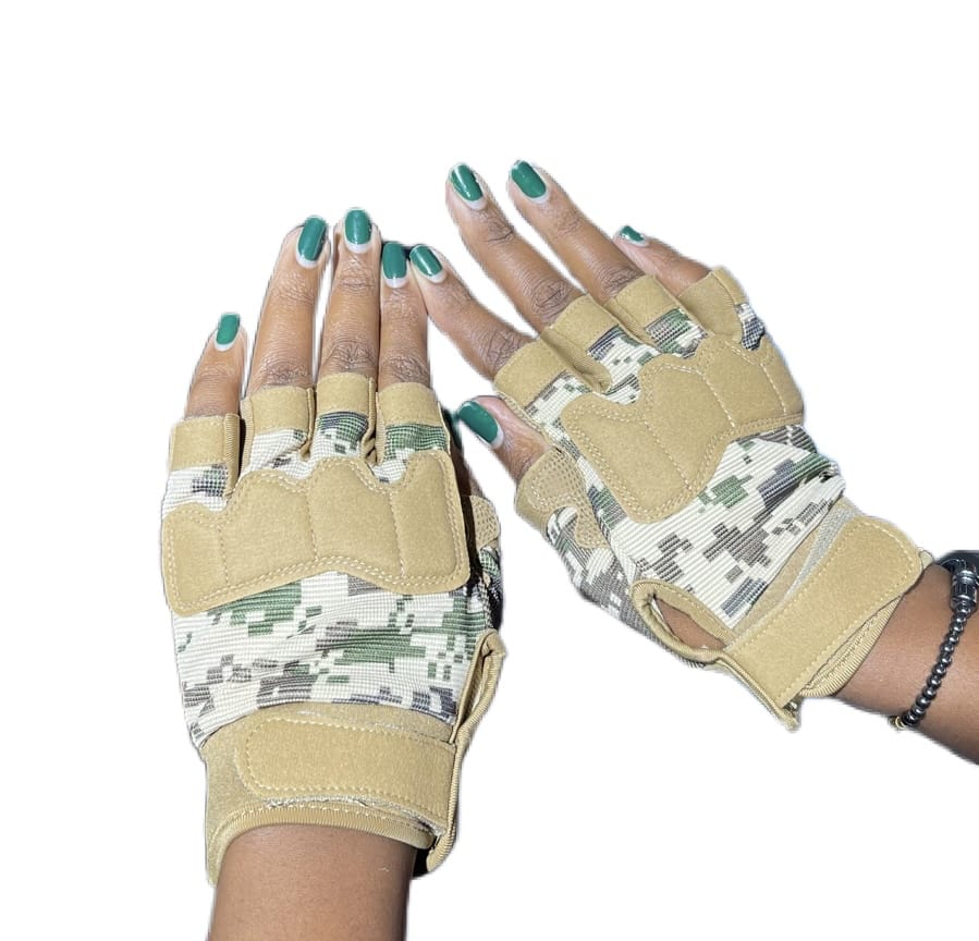 Gym training gloves with wrist strap and breathable design