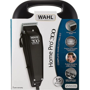 Wahl Home Pro 300 Series Hair Cutting Kit, Corded Hair Clipper Kit For Mens Grooming, 8 Comb Attachments, Self Sharpening Precision Blades with Taper Lever