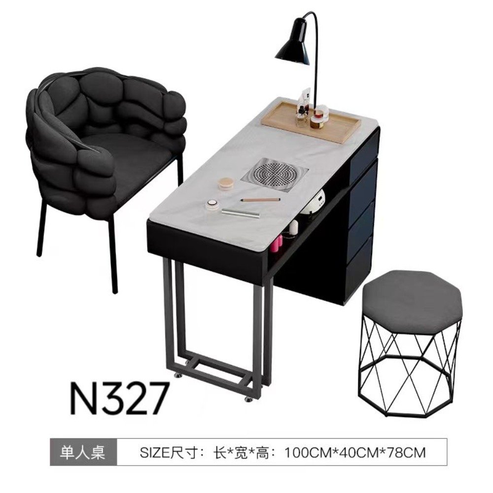 Single Station Matte Black Manicure Set - N327