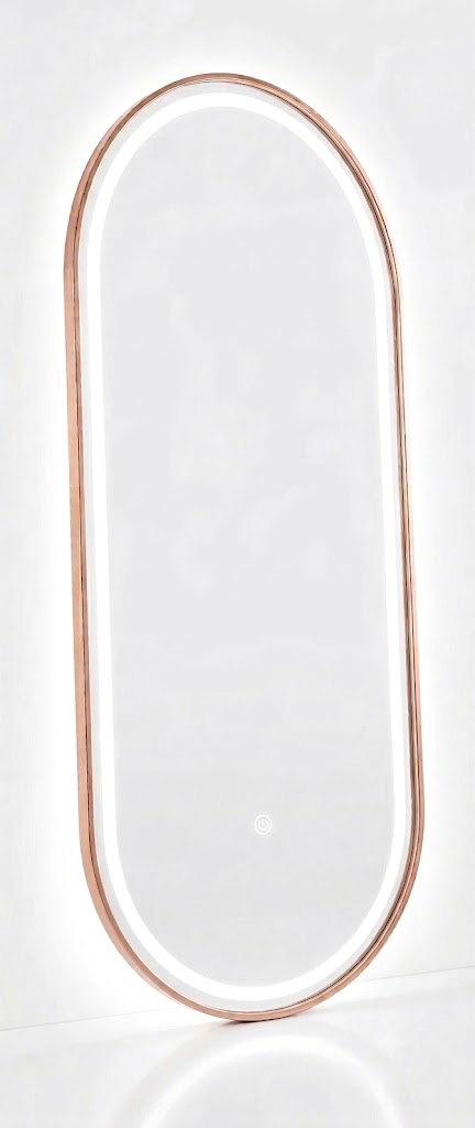 1.7Metres Singleline Gold Oval Slim Digital Mirror station.