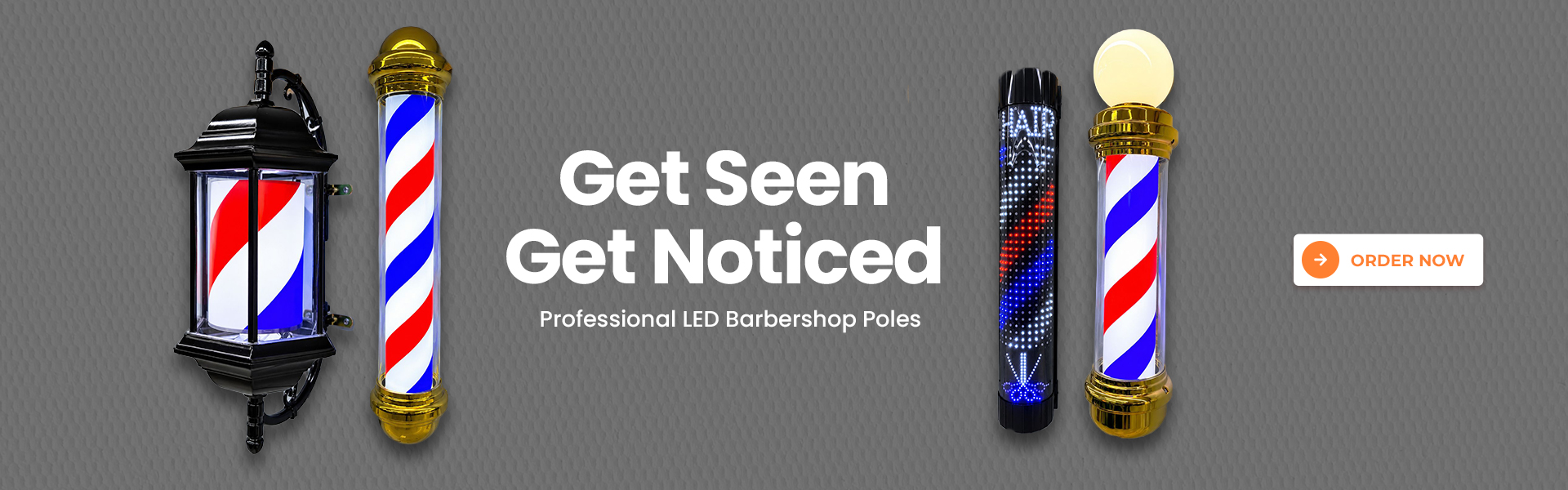 Professional LED Barber Pole Sign.