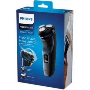 Philips ORIGINAL SMOOTHER SHAVER 3000 with a 5-directional pivot, fast charge feature, and 60 minutes of cordless use for a smooth, precise shave