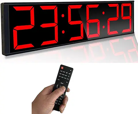 63cm LED wall-mounted sport timer with red and blue digits for gym workout