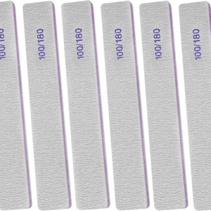 double-sided 100/180 grit nail files, durable emery boards for manicure and pedicure,