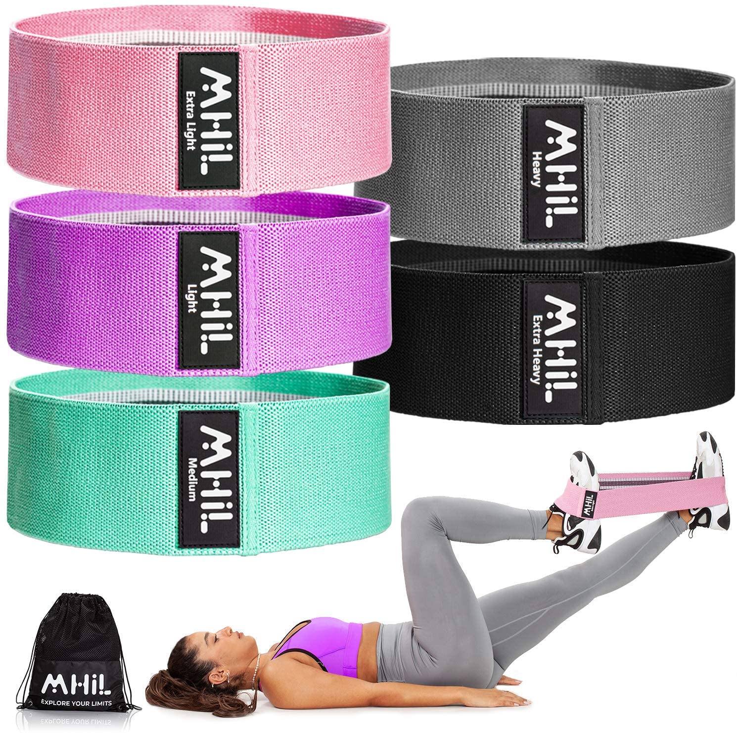 Glutes/Hips Fabric bands set (3 level 3pieces)