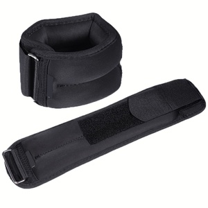 Pair of 0.5KG adjustable ankle weights with durable, breathable fabric and secure fit, ideal for enhancing workouts and strength training.