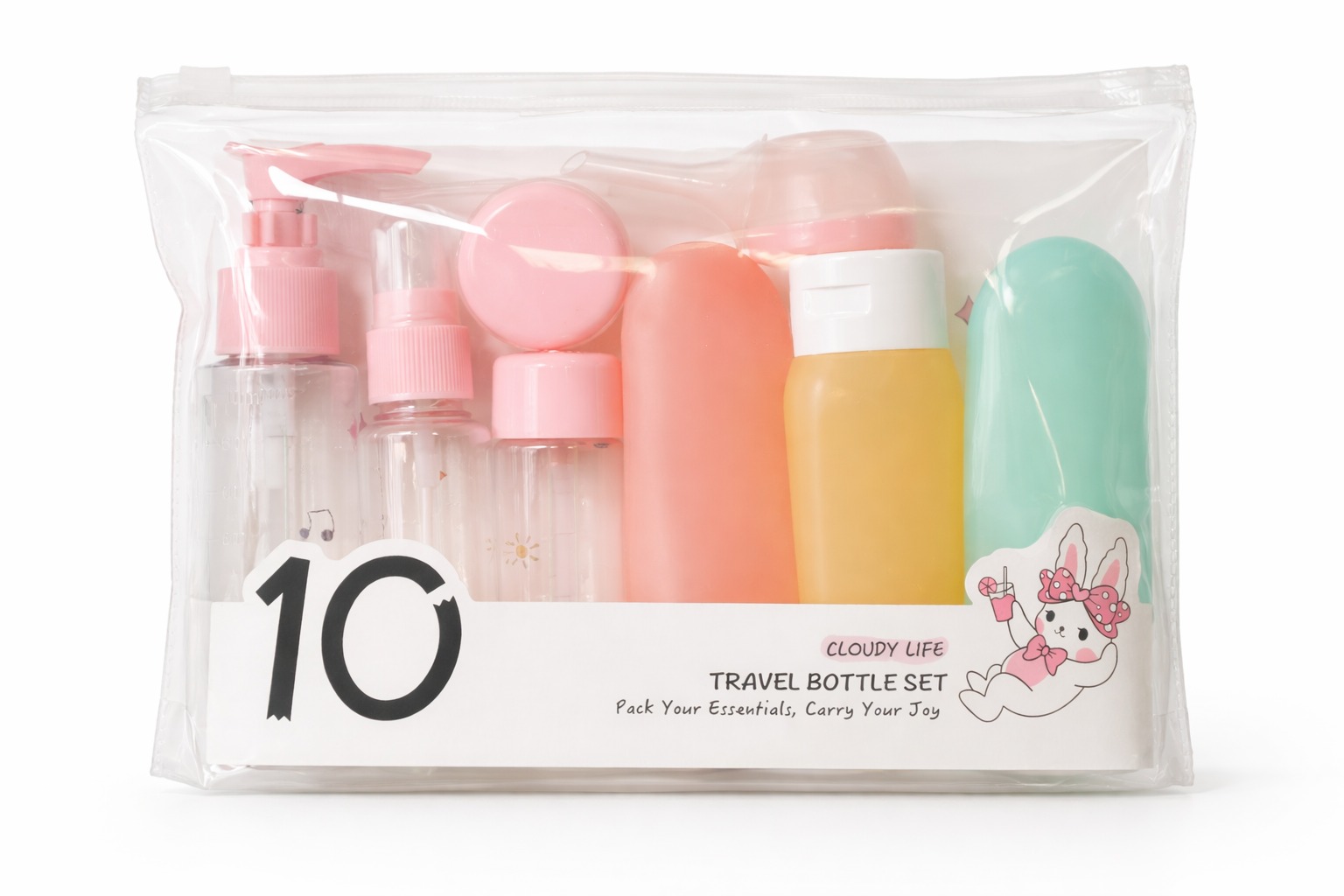 Assorted Travel Bottle Set 10pc