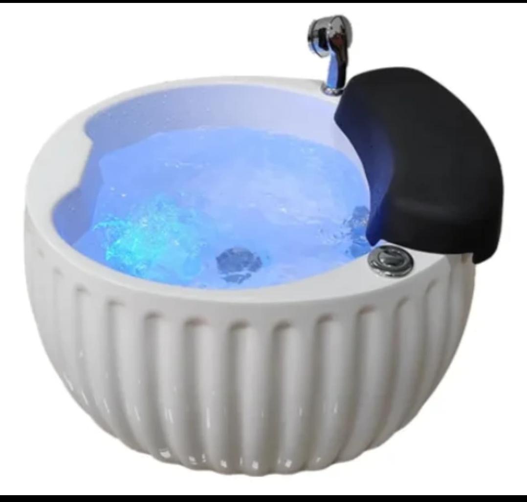 Deluxe fibre spa footbath for pedicure and foot soaking.