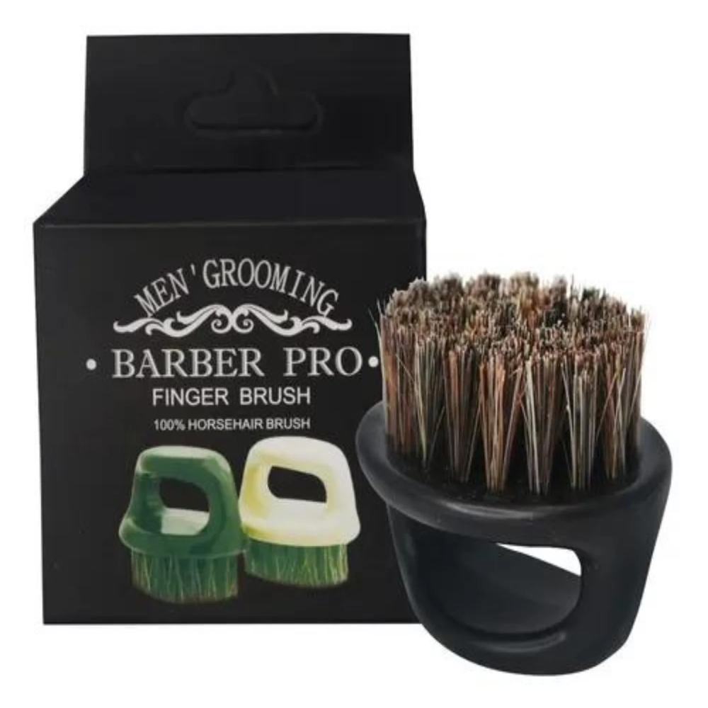 Small Round Beard brush with Handle