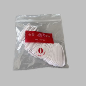 False Nail Art Satchet Tips C-shape French Nail Tips Acrylic C Curve False Nail Mold Tools 10 Sizes Manicure Fake Nails Tips White Natural