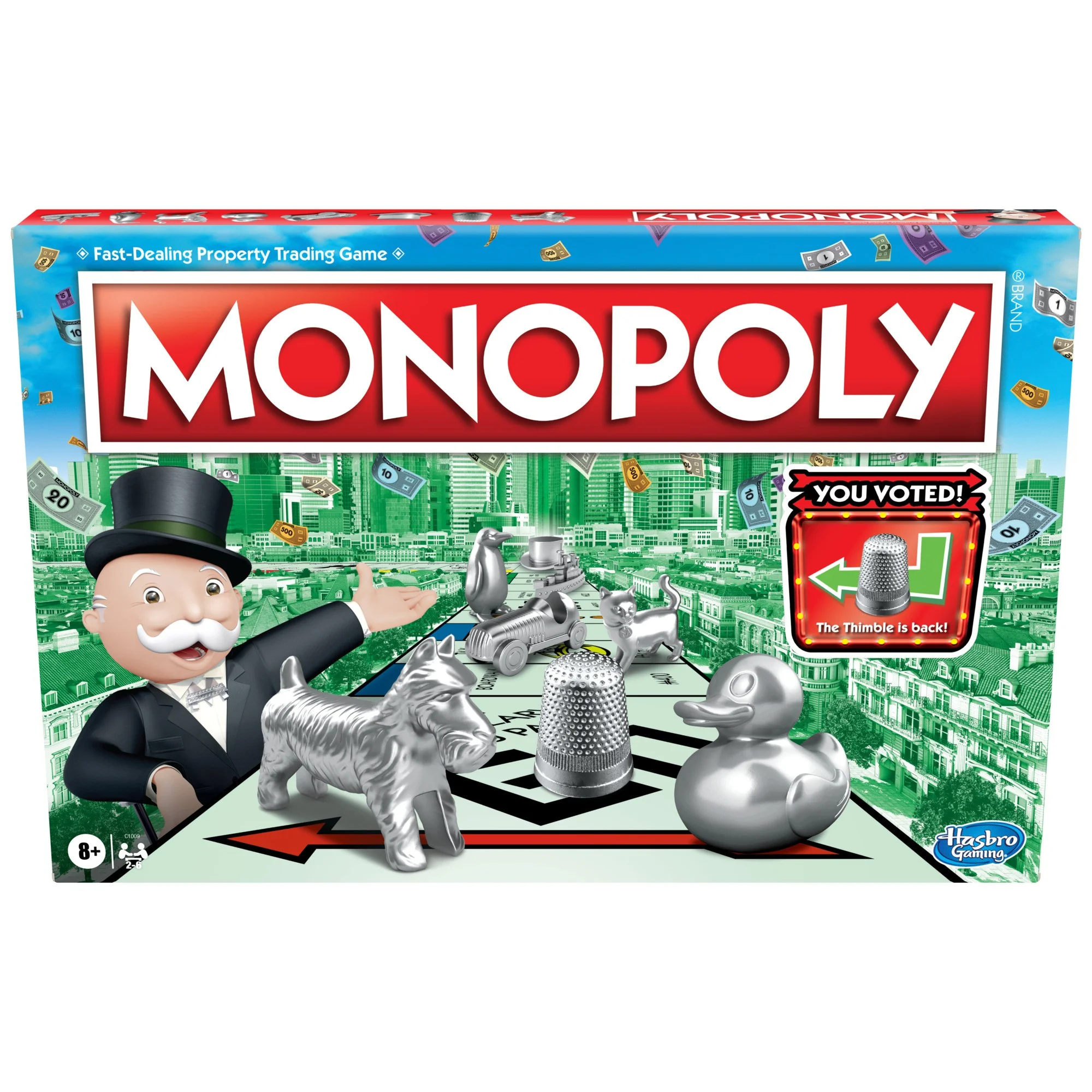 Monopoly Global Edition board game with world map and city tokens