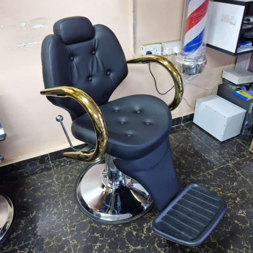 Barber chair chrome gold 1033