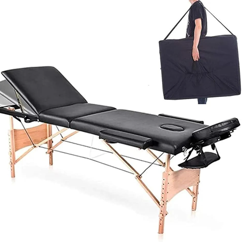 3 section Wooden Portable massage bed 