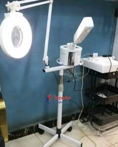 Compact 2-in-1 facial steamer, perfect for deep cleansing and skincare treatments."