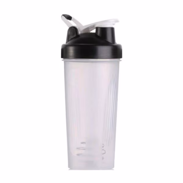 500ml protein shaker bottle with mixing ball and flip-top lid
