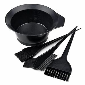 3-piece dye bowl set with mixing brush, 2-in-1 hair comb, and a bowl with scale measurements, ideal for hair colouring at home or in salons.