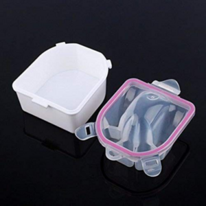  Non-porous nail soaking bowl for hand spa treatments.