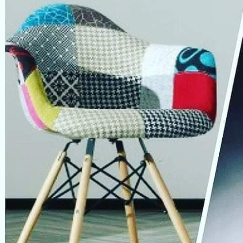 African Print Arm rest Manicure Seat