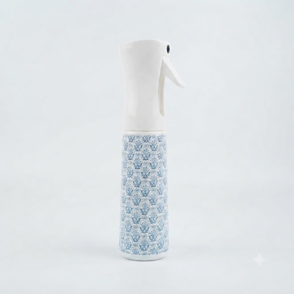  Spray Bottle Tall white Top <stripped/barber signs>