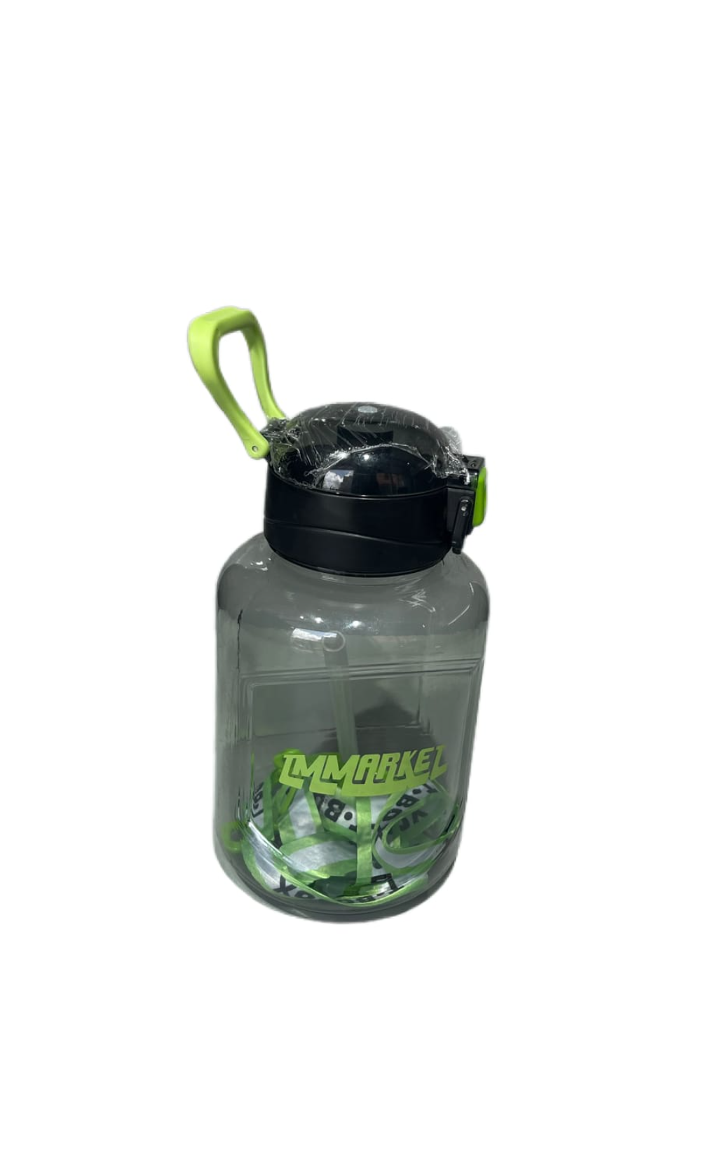 1.5L sports water bottle with leakproof lid and carrying strap