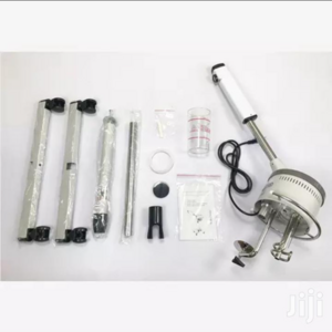 Portable facial steamer with adjustable nozzle, timer, and wheels