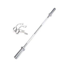 1.2M Olympic straight barbell with chrome finish and 50mm sleeves