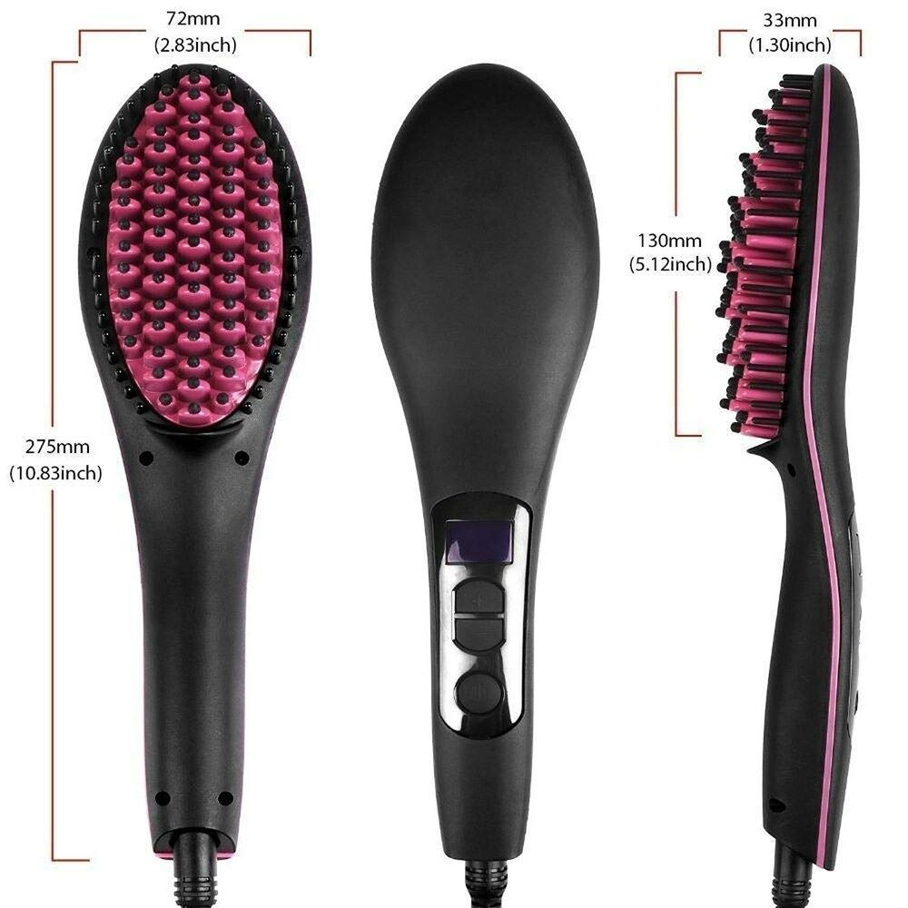 Simply Straight Hot Comb Ceramic Hair Brush Straightener, Fast & Easy ...
