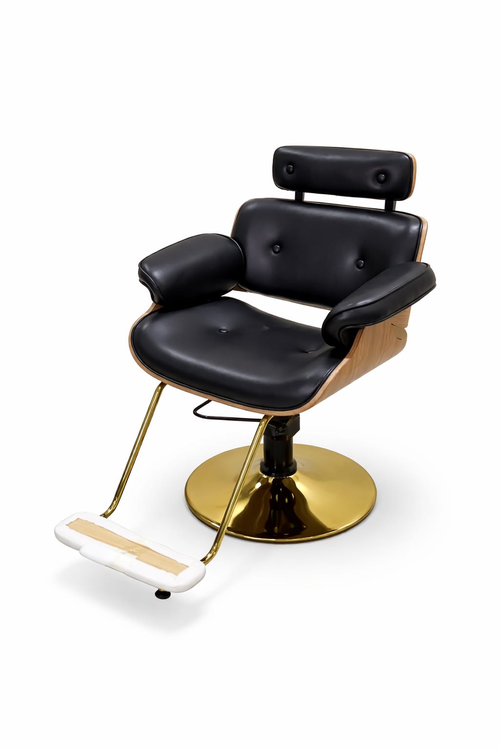Stylish Wooden Salon Chair - Durable, Adjustable, Ergonomic & Comfortable