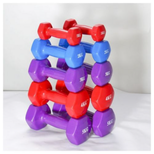2.5KG vinyl-coated dumbbell with hexagonal shape for stability