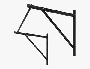 Wall-mounted pull-up bar with multi-grip positions for chin-ups and leg raises