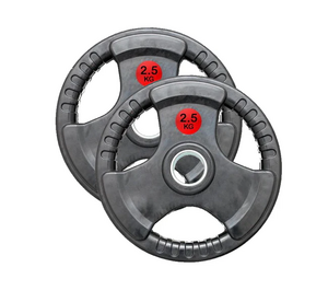 2.5kg tri-grip standard cast iron weight plate for 1-inch bars