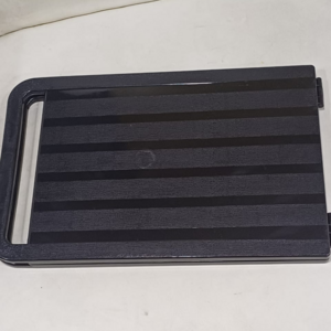 Double-sided rectangular handheld mirror with a book-style opening.