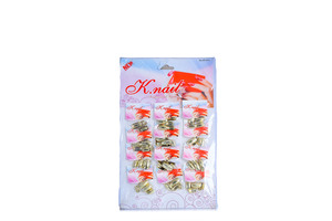 Gold K-Nail Chrome Nail Extensions for a bold, shiny finish.