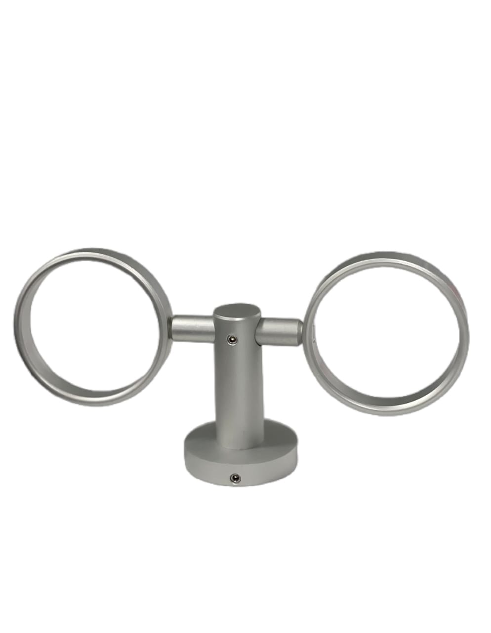 Double aluminium holder for clippers and trimmers in salons or barbershops.