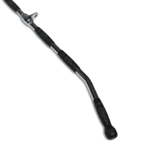 1.2M double hook lat pulldown bar with knurled grips and chrome finish