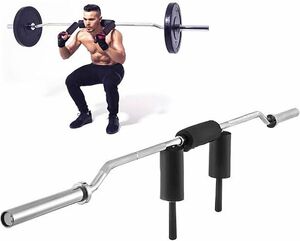 Olympic squat bar with chrome finish and precision knurling