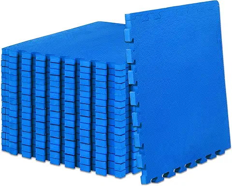 Interlocking EVA foam mat tile with tatami texture, 60cm by 60cm