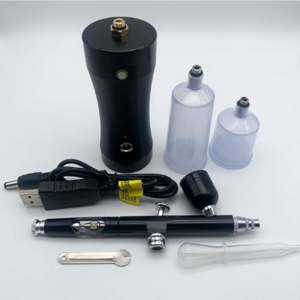 Airbrush Set Tatto Airbrush Gun Complete Including 10 x Tattoo Templates, 30 ml Tattoo Ink of 3 Pieces, for Tattoos Nail Art Makeup Model Making and Other Crafts