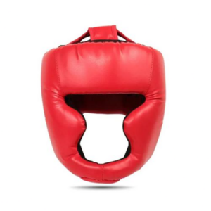 Lightweight boxing head gear with full face protection and adjustable straps