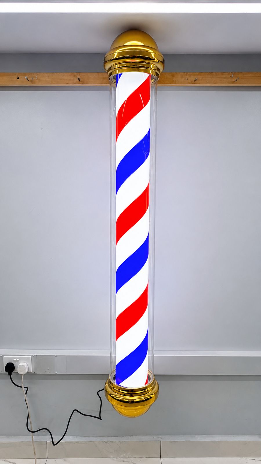 1.5M  Gold Barber Sign Double Round ends
