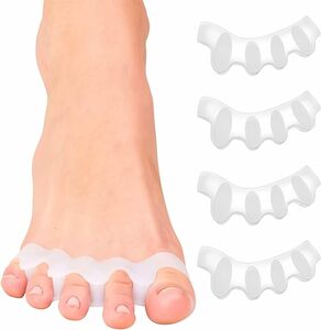 Toe Spacers For Bunions-Elastic Gel Toe Separators-Toe Straightener-Quality Silicone Toe Spacers-Toe Spacers For Feet Comfort-Toes Separator Feet Care-Toe Dividers for Pain Relief