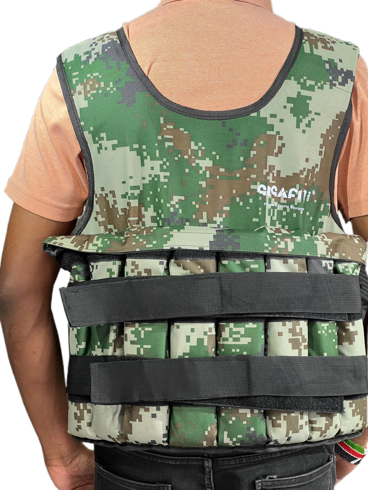 15kg weighted fitness vest with adjustable straps and breathable design