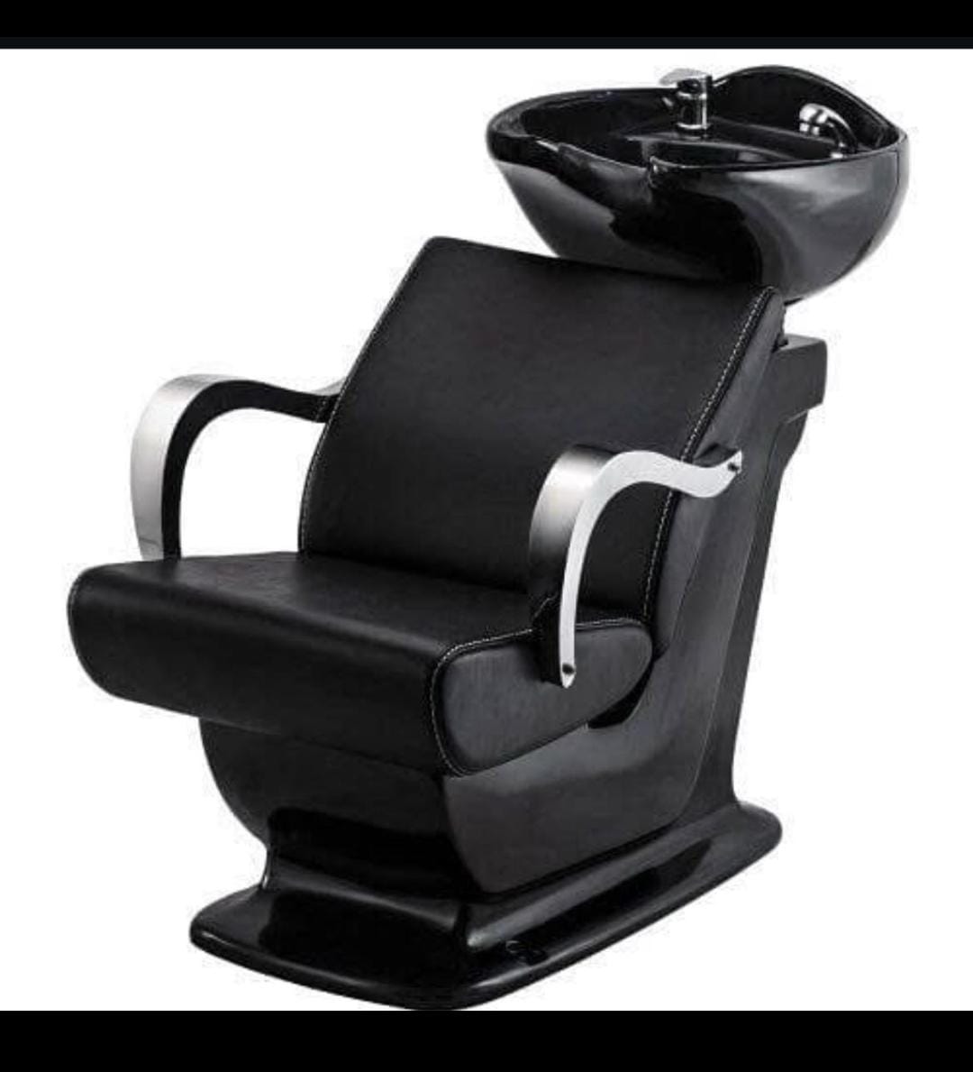 Isaac 6176 shampoo unit with sleek design, deep sink, and cushioned seating for salon comfort.