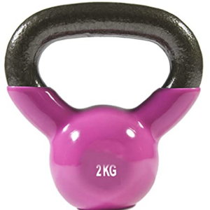 2kg kettlebell with vinyl coating and wide ergonomic handle for home workouts