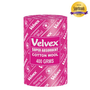 Velvex White Cotton Wool 400g: Super-absorbent, hypoallergenic, and certified for medical and beauty use in hospitals, clinics, salons, and more
