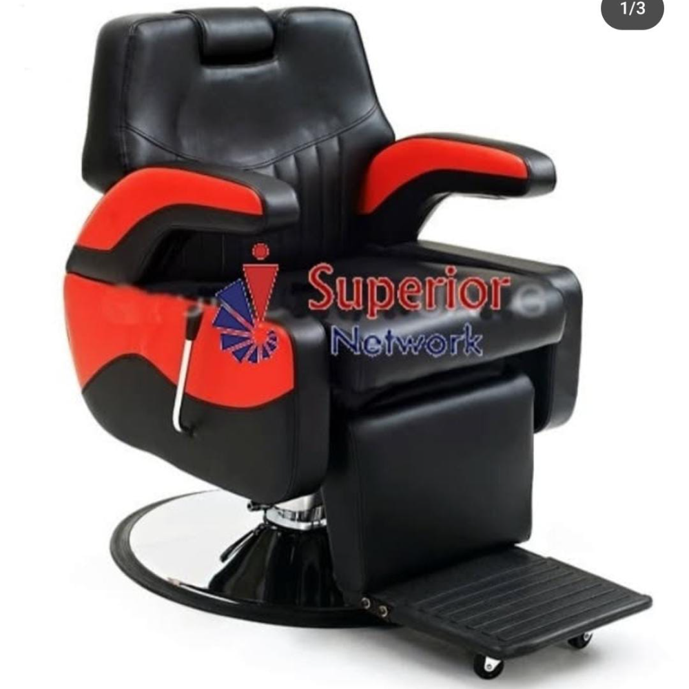 Barber Chair Jumbo Red and Black 9212