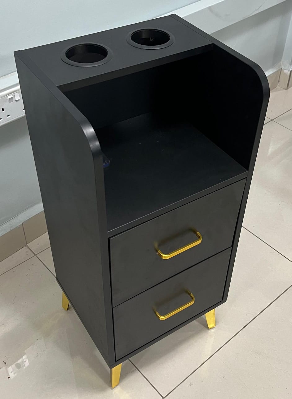 Luxe Edge Beauty Tool Station Cabinet – Salon Trolley with Drawers, Shelves & Smooth Wheels