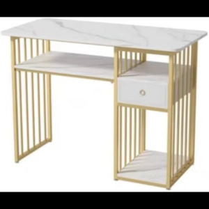 Marble Gold Manicure Table – sleek, sturdy, and stylish.