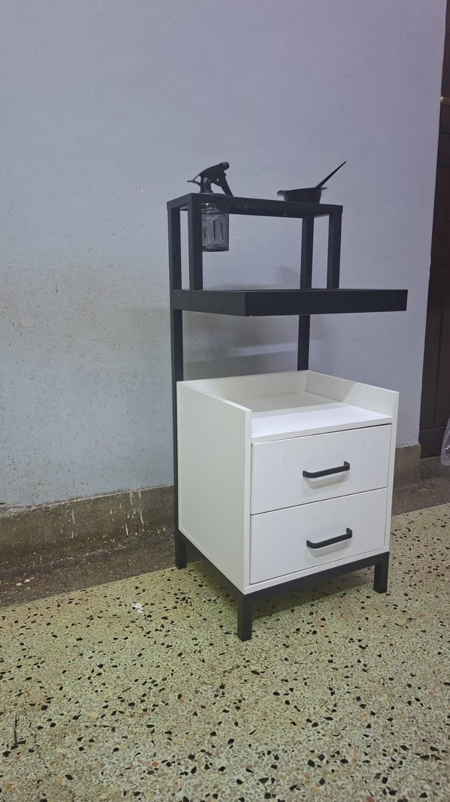 TR034 - Double Drawer Matte Black ProGlide Utility Trolley